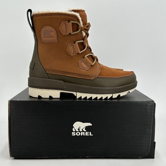 Sorel Shoes - Sorel Tivoli 4 Waterproof Boots size 6 Women's Insulated Velvet Tan/Olive Green